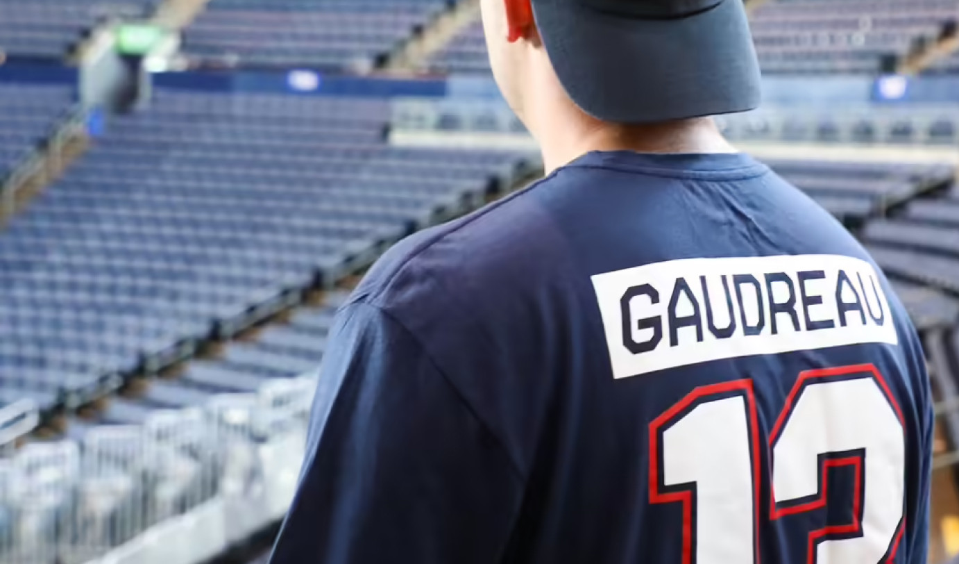 NHL Columbus Blue Jackets Custom Name Number Blue Red Stadium 3D